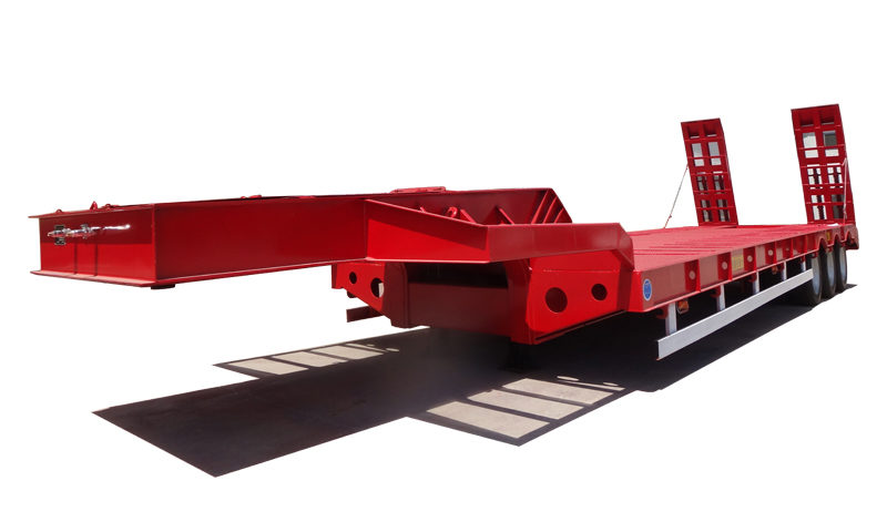 3 Axles 13m Length 60tons Low Bed Semi trailer