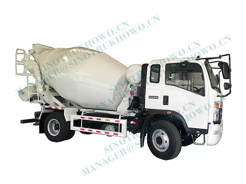 HOWO Light Duty Cement Mixer Truck Self Loading 4x2 3cbm 5M3-ZZ1167G3815C1